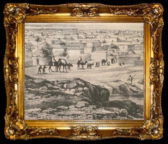framed  unknow artist Barth call cities Cannon ago Central Africa superb centre, ta009-2